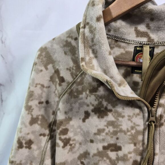 Desert Camo Jacket Mens Medium L Fleece Digital Marines Peckham Military Marpat - Picture 2 of 12